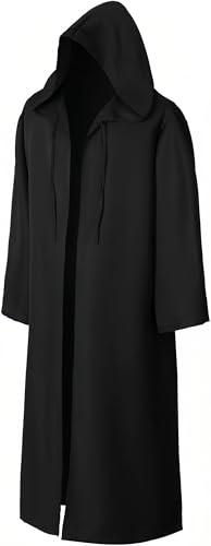EONPOW Largo Capa con Capucha Disfraz de Halloween para Mujeres Hombres, Carnaval Navidad Cosplay Fiesta Disfraces