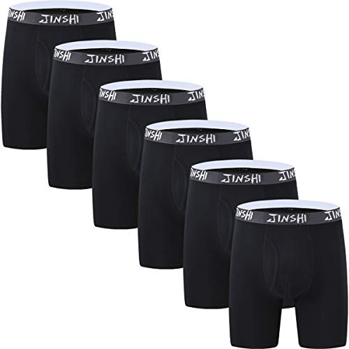 JINSHI Hombre Bóxer de Bambú Largos Calzoncillos Cómodos de Gran Tamaño