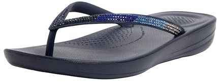 Fitflop Damen Sparkle Classic Iqushion Ergonomische Sandalen, Midnight Navy (Marineblau), 41 EU