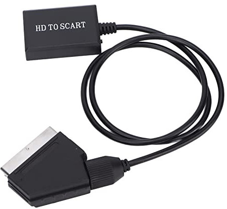 HDMI to SCART Converter, HD Digital Video HDMI to Analog Video and L/R Audio Adapter Support DVI, for CRT/VHS/DVD CVBS Play