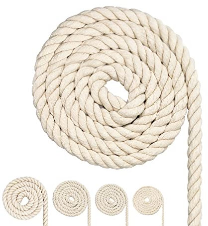 Baumwollkordel, Makramee-Garnseil, viele Größen Baumwollseil für DIY-Bastelarbeiten, Geschenke (10mm(10M))