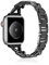 WoPail Bracelet Compatible avec Apple Watch 41mm 40mm 38mm Series 10/9/8/7/6/5/4/3/2/1, Femme Slim Bracelet Acier Inoxydable Métal Remplacement pour iWatch SE/SE 2 - Noir