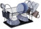 Relaxdays Dish Drainer, 2 Tiers, Drying Rack for Plates, Mugs, Bowls, HWD: 33.5 x 51 x 23.5 cm, Crockery Holder, Black, Iron