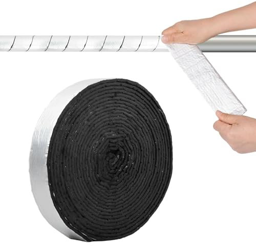 Nivofu Isolierung Kanal, Isolierung zum Wickeln, Rohrisolierung zum Wickeln, Isolierung Heizungsrohre Wickeln, Rohrumwicklung, Rohrisolierungsfolie, Isolierband mit Schaumstoff für Rohrschutz