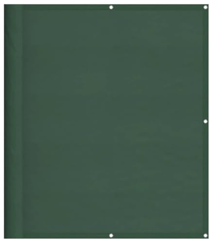 vidaXL Balkon Sichtschutz, Balkonbespannung mit Ösen Seil, Wasserfeste Balkonabdeckung, Balkonverkleidung für Balkon Terrasse, 120x700cm Dunkelgrün 100% Polyester-xford