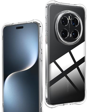 Rojeuinn Funda para Honor Magic 7 Pro 5G,Funda Protectora de TPU Flexible Ultrafina y Altamente Transparente,Cuatro Esquinas Reforzadas para Evitar Caídas,Antigolpes y Arañazos-Transparente.