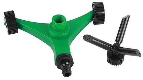 360 Degree Automatic Rotating Sprinkler ABS Plastic Durable Safe Environmentally Friendly 3 Arms Watering Nozzle for Garden Lawn Irrigation Diameter up to 50 Feet