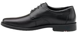 LLOYD Core 110 Men's Lace-Up Shoes in Black Smooth Leather, black, 9 UK