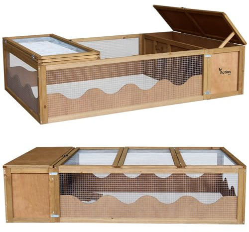 Actiaspet Tortoise Small Pet Wooden House Bunny Rabbit Hide Shelter 57