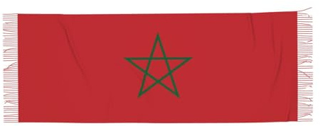 XZDZWK Écharpe à franges douce et chaude avec imprimé drapeau du Maroc pour l'automne et l'hiver