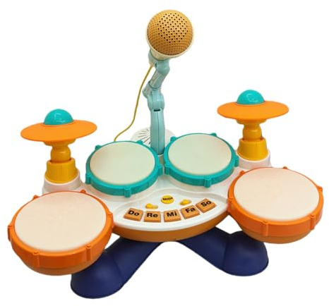 Batería para niños - Interactivos divertidos juegos ajustables portátiles | Tambor educativo para niños | para niñas preescolares jardín de infantes en casa juego festivo
