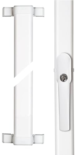 Abus Fenster Stangenschloss FOS550 gleichsperrend - Fenstergriff abschließbar - Fenstersicherung mit 2-Punkt Verriegelung für Fenster- und Balkontüren, weiß