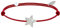 LES POULETTES BIJOUX - Pulsera Enlace Estrella de Plata 925 - Classics - Rojo