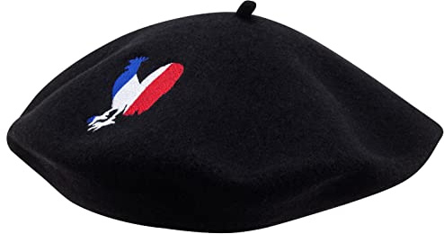 A chacun son Pays Beret Rugby Supporter - France - Taille Adulte - Noir