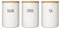Karisky Kitchen Storage Canisters, Set of 3 Tea Coffee Sugar Jar with Airtight Bamboo Lid, Modern Farmhouse Metal Food Storage Container for Kitchen Counter