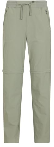 Mountain Warehouse Explorer Womens Zip-Off Trousers - Lightweight, Convertible Bottoms with Lots of Pockets - for Spring Summer, Walking, Hiking, Outdoors Light Khaki Women's Size 16