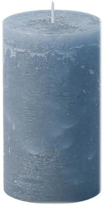 Wenzel - BOUGIE PILIER CIRE RUSTIQUE 14X7CM 69H BLEU ORAGE