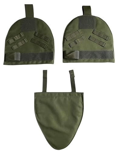 Generic New Airsoft Molle Outer Shoulder Guards Deltoid Protector Pads + Detachable Groin Pad Sets Nylon OD Green