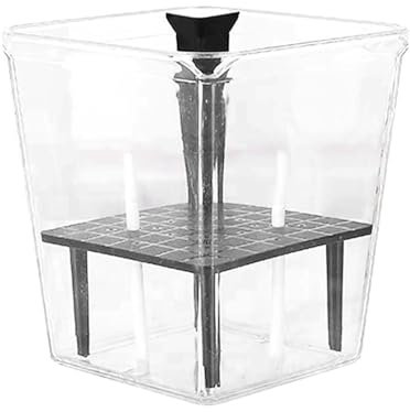 Macetero con agujeros para orquídeas, maceta redonda de riego automático, maceta grande de violetas africanas, maceta redonda de para plantas de interior, flores y hierbas