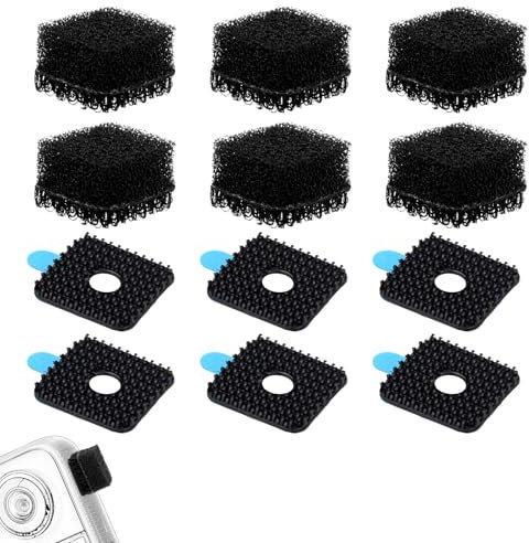 6 Manicotti per Microfono con 6 Adesivi Magici, Nera Protezione Antivento Manicotto Antivento per Microfono Copertura del Microfono Accessori Video Professionali Compatibile con Insta360 X3