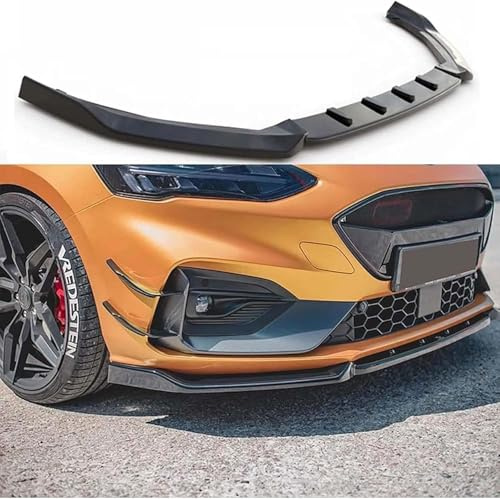 JLQFYWL Auto Spoiler Frontali per Ford Focus mk4 ST 2019 2020 2021, Paraurti Anteriore Splitter Labbro Lama Diffusore Anticollisione Accessorio Modificato,Glossy-Black