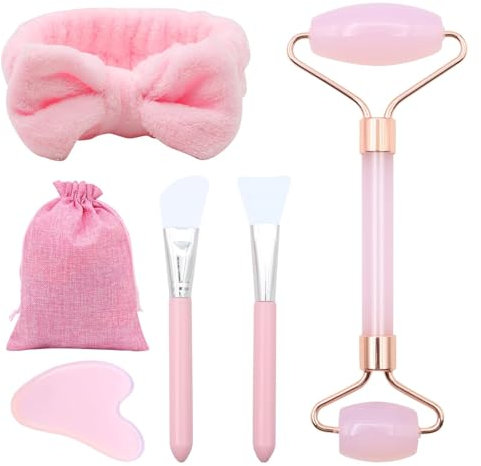 Gua Sha Bright Eyes Essence Stick - Rullo Viso per la Cura della Pelle Bambina con Gua Sha Viso e Rullo Massaggio Viso in Giada