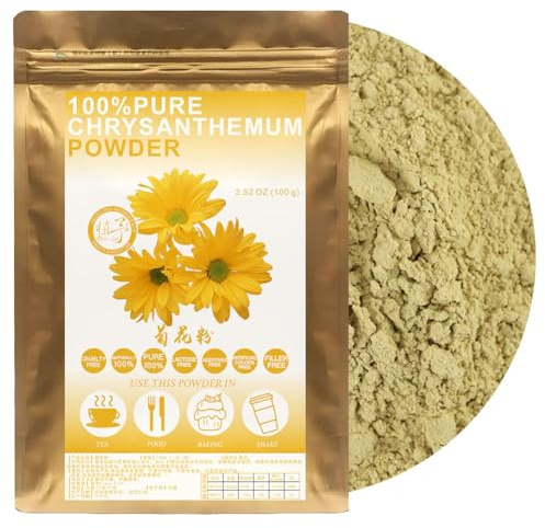 Chrysanthemum Powder 100g/3.52oz,100% Natural Pure, 菊花粉Great for Baking & Cooking | Free from Preservatives