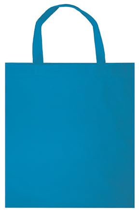 Genérico Pack de 10 Bolsas de Tejido de Tela Alargadas con Asas Intermedias (Azul Tropical)