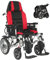 Juodkeo Silla de ruedas motorizada reclinable, alcance 25km - Nuevo silla eléctrica heavy-duty, baterías 12AH, respaldo y pedal ajustables, soporta 150kg