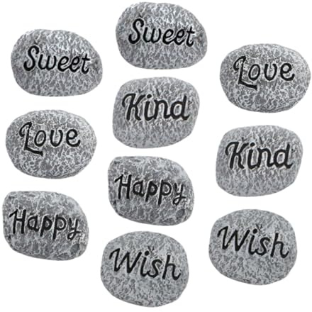 Toddmomy 10piezas Adornos De Piedra De Pequeños Guijarros para Paisajismo De Jardín Decoraciones para Peceras Piedras para Macetas Rocas para Paisajismo Exterior Patio o Terraza