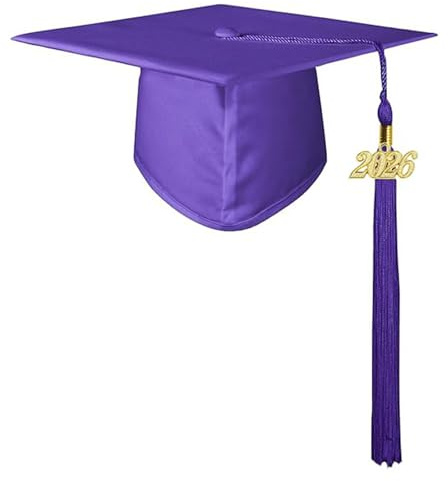 Xinsheinelry 2026 Gorro de graduación Borlas Sombrero de soltero para un estilo fácil Sombrero de graduado tradicional para ceremonia formal informal Celebración Licenciatura para y niños
