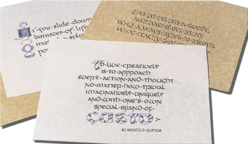 INOVART Calligraphy Paper, Antique Gold, 11 x 14, 50 Sheets