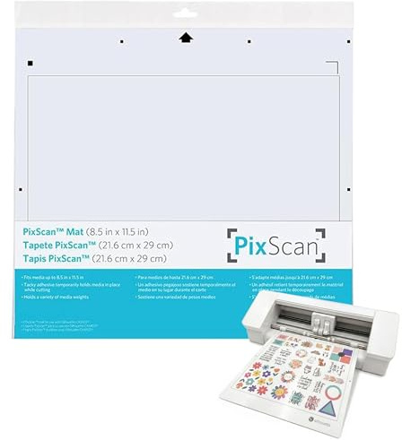 Silhouette America CUT-MAT-PIX12-3T Cameo Pixscan Cutting Mat, 8.5x11.5, Multicolor