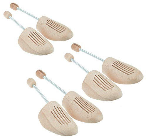 Max Basic Premium Schuhspanner Schuhstrecker Schuhformer aus Holz Buche für Damen und Herren Set 3 Paar