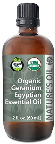 Best Geranium Essential Oil Pure Certified Organic Therapeutic Grade 60ml