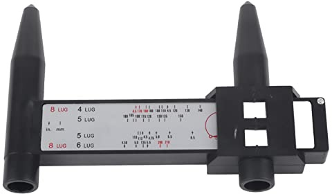 Medidor de llanta de rueda de coche, herramienta de medidor de medida deslizante de patrón de perno de llanta Regla PCD Regla 4 5 6 8 Terminal