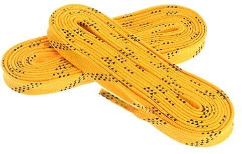 ABOOFAN Ishockey- Skate- Skosnören rullskridskor snabba vaxade skosnören anti-fraktur skosnören för skidåkning hockey- gul 96 tum, GUL, 244x1cm