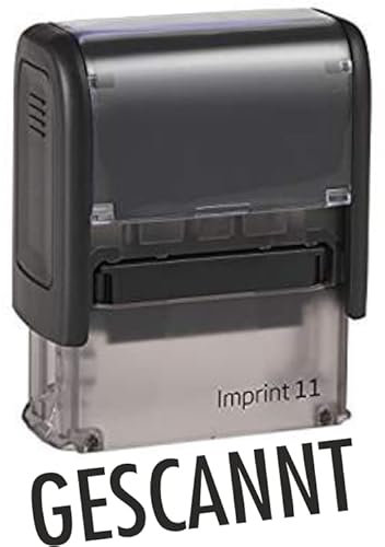 Die Stempel GmbH Selbstfärber Imprint Lagertext-Stempel GESCANNT zur Kennzeichnung von Dokumenten 37 mm Lang