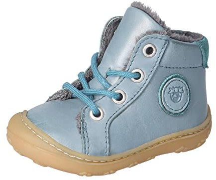 RICOSTA Unisex - Baby Lauflernschuhe Georgie,Kinder Boots,WMS:Mittel,lose Einlage,schnürstiefelchen,Booties,warm,gefüttert,Arctic (130),23 EU