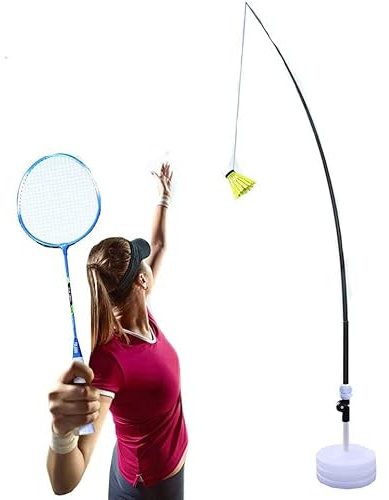 COYEUX Badminton Single-Player Rebound Trainer, Adjustable Badminton Training Tool, for Badminton Learners and Children Study Practice Machine