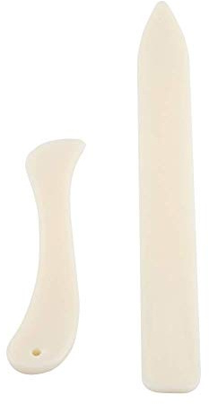 2PCS/Set White Bone Folder Paper Creaser Tool, Professional Book Binding Bone and Paper Craft Tools for Card Making Scoring and Folding Creasing Edges