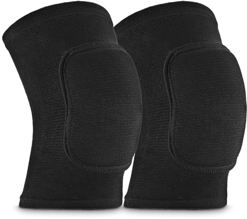Sibba Coderas De Compresión Soporte para Brazo Protector De Rodilla Voleibol Baloncesto Transpirable para Niños Hombres Y Mujeres (Negro Completo)