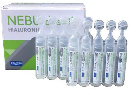Nebu Dose Hialuronic, isotonische Kochsalzlösung 0,9% mit Hyaluronsäure, 30 x 5ml, hilft Schleim aufzulösen, für Atemwege, hyaluron, zum Inhalieren, Lungen, Bronchien