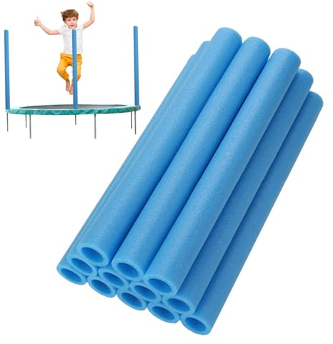 Hilai Foam Tubes - 12 postes de cama de salto suaves, fundas protectoras de 15.75 pulgadas de largo, tubos de espuma, color azul, repuesto para postes de trampolín