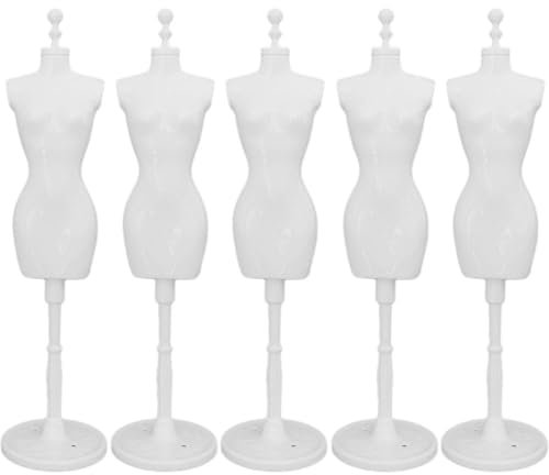 Lpitoy 5 Pezzi di Manichino per Abiti Modello Espositore per Vestiti in Miniatura per Cucire Vestiti Mostra Supporto di Supporto per Casa Negozio Bambina