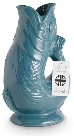 Wade Fish Jug, Handcrafted in Stoke-on-Trent England, Award-Winning Iconic UK Heritage Brand, English Earthenware, 0.6L, Agave, WA967802TEA