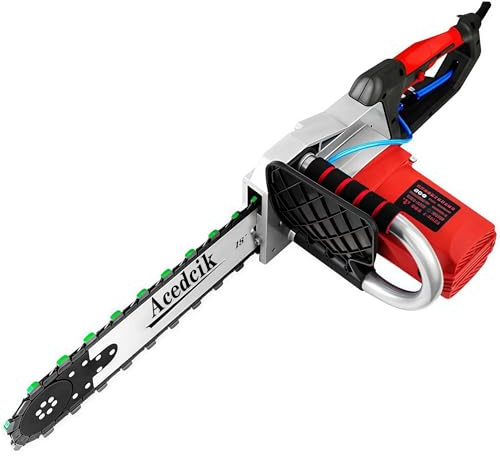 Concrete Saw, Electric Concrete Chain Saw, 110V/3000W Wet Water Supply Dust Removal Handheld Wall Groove Machine with Water Pump, for Cutting Brick, Steel Bars, Cement, etc (Cutting Depth 18.81IN)