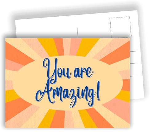 You are Amazing! – Vintage Style Postcards | Set of 10 flat cards (A6) – Writable reverse side