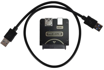 DUZEPA Adattatore per disco rigido SAS 29 pin SFF-8482 a USB 3.0 per Win7/10/11 e Linux