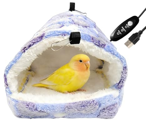 Bird Nest for Cage Adjustable Temperature USB Heating Pet Hammock Shed